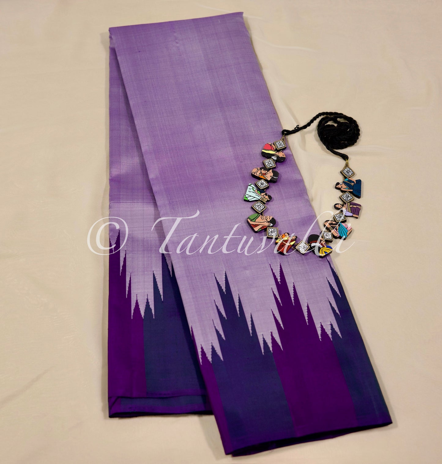 Mauve with Purple Thazhampoo Korvai