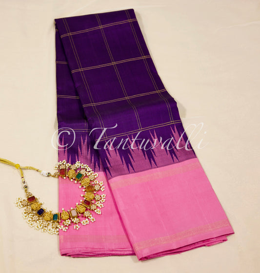 Dual tone jamun with Bright pink Korvai
