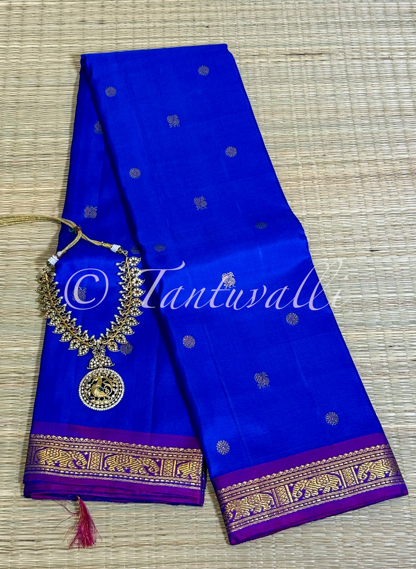 MS Blue with Small Purple Korvai