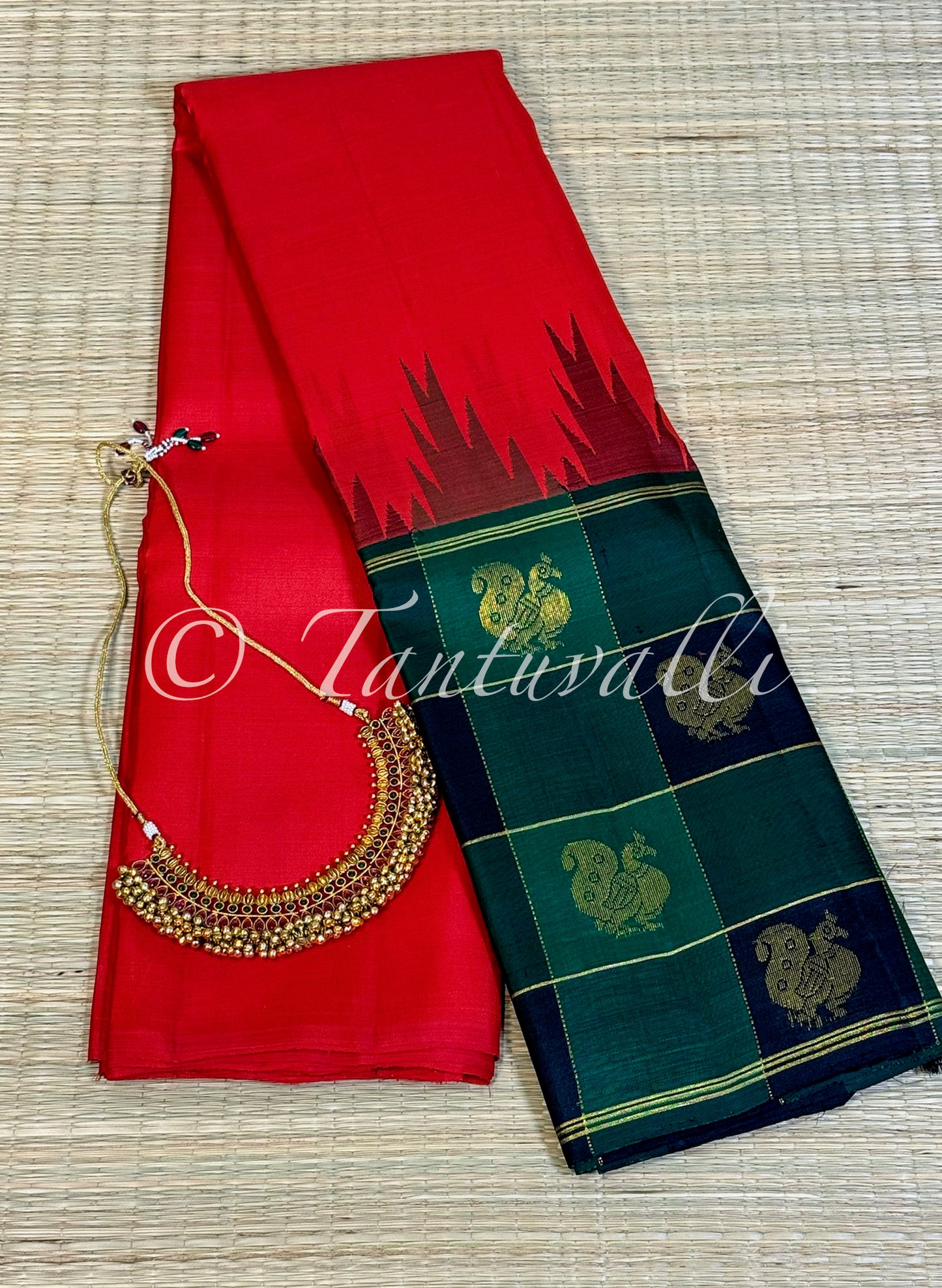 Chili Red with Dark Green and Black Big Checks