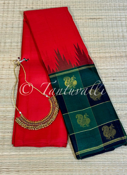 Chili Red with Dark Green and Black Big Checks