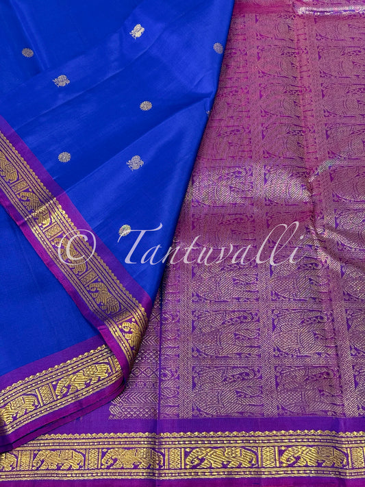 MS Blue with Small Purple Korvai