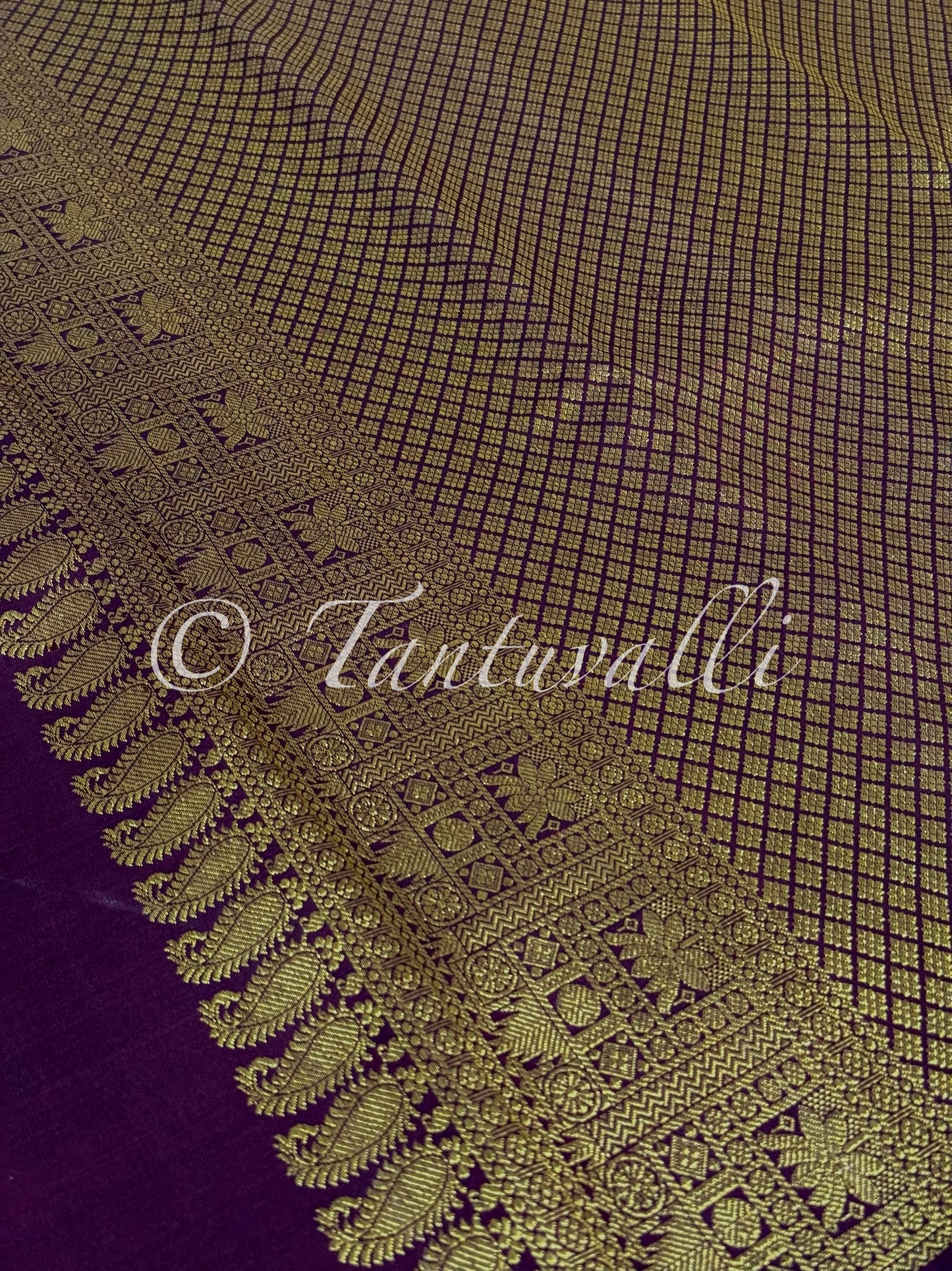 Orange Kattam with Deep Brown Vanasingaram Tall Korvai