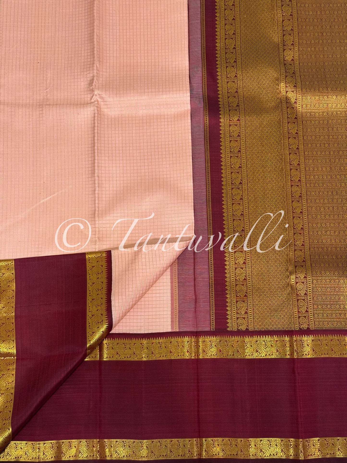 Salmon Pink Kattam with Arakku Bodi Korvai