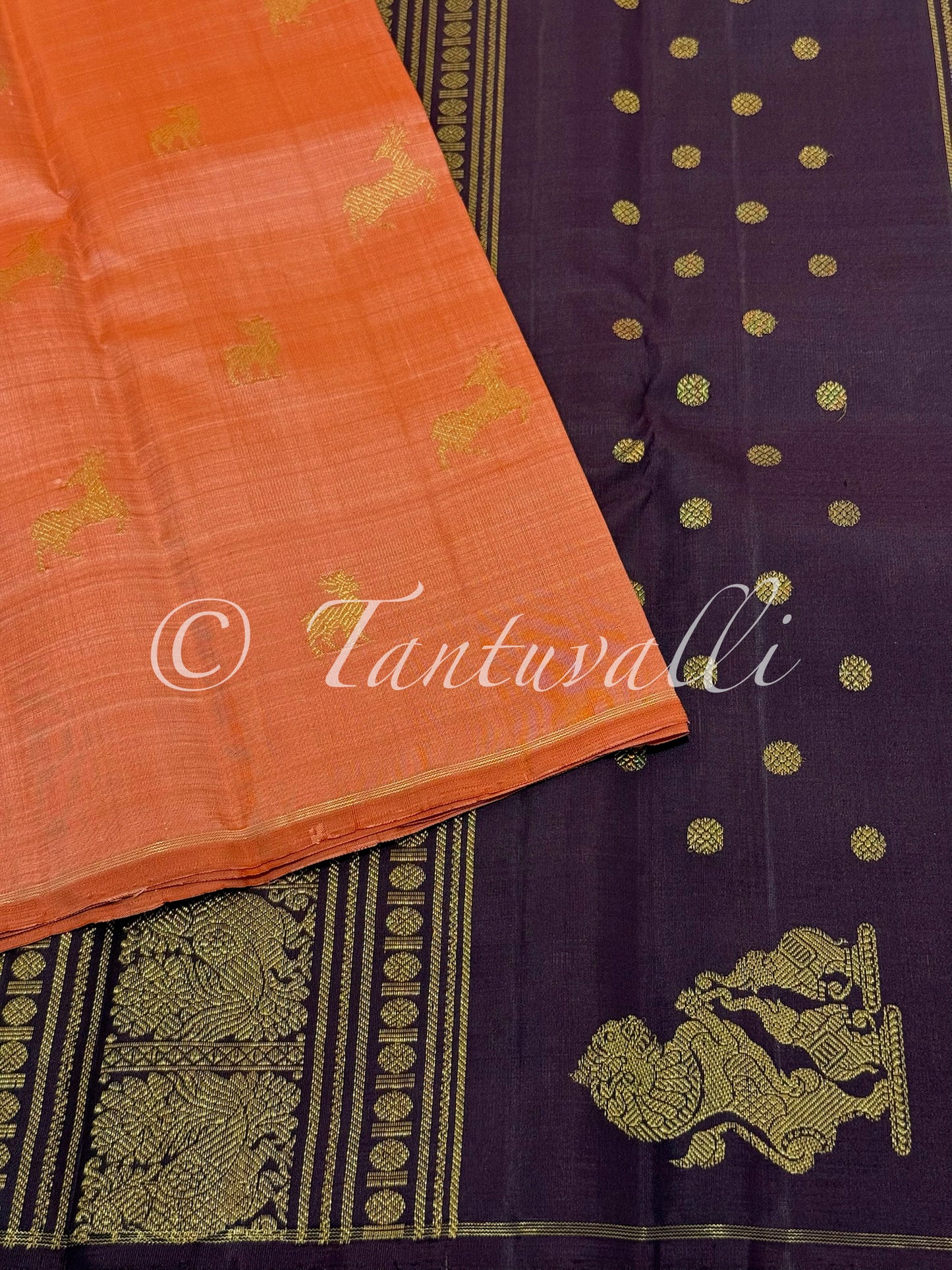 Rust Orange and Kanchana Brown