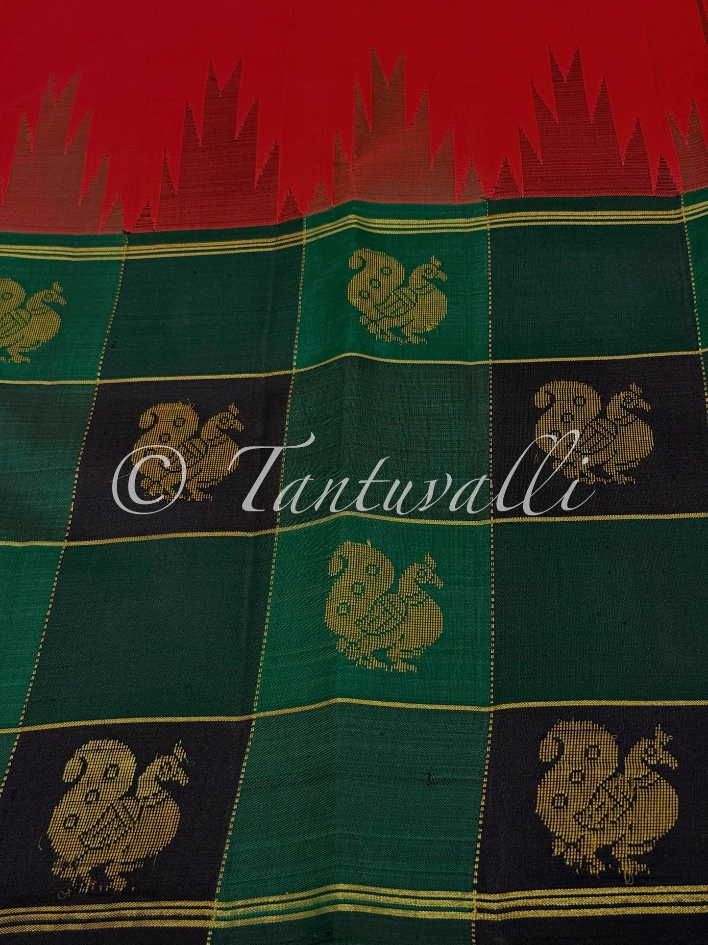 Chili Red with Dark Green and Black Big Checks