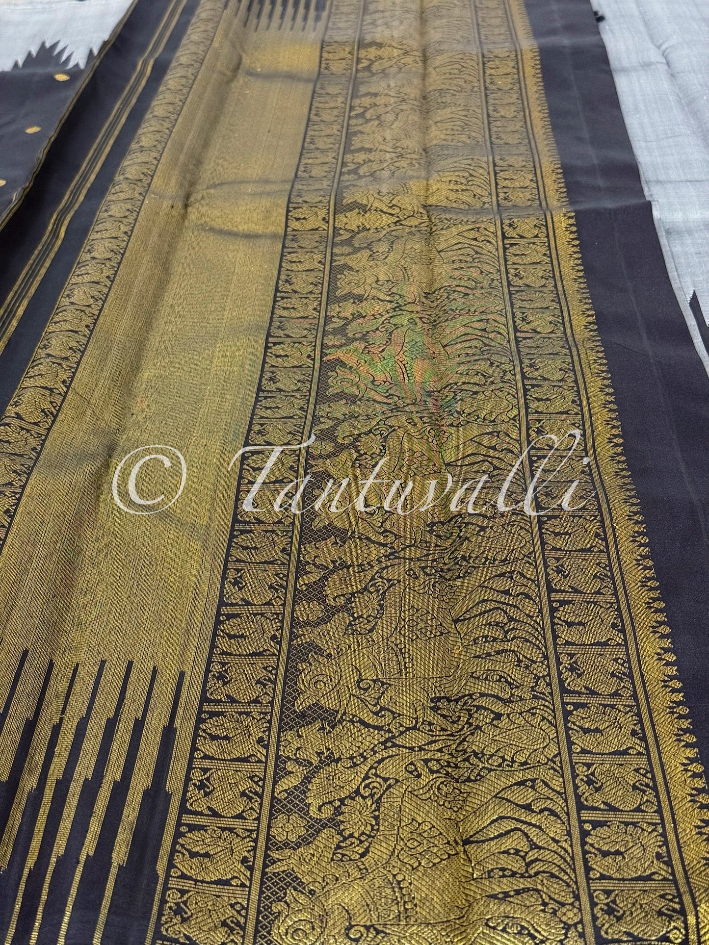 Black and Grey Reverse Rising Temple