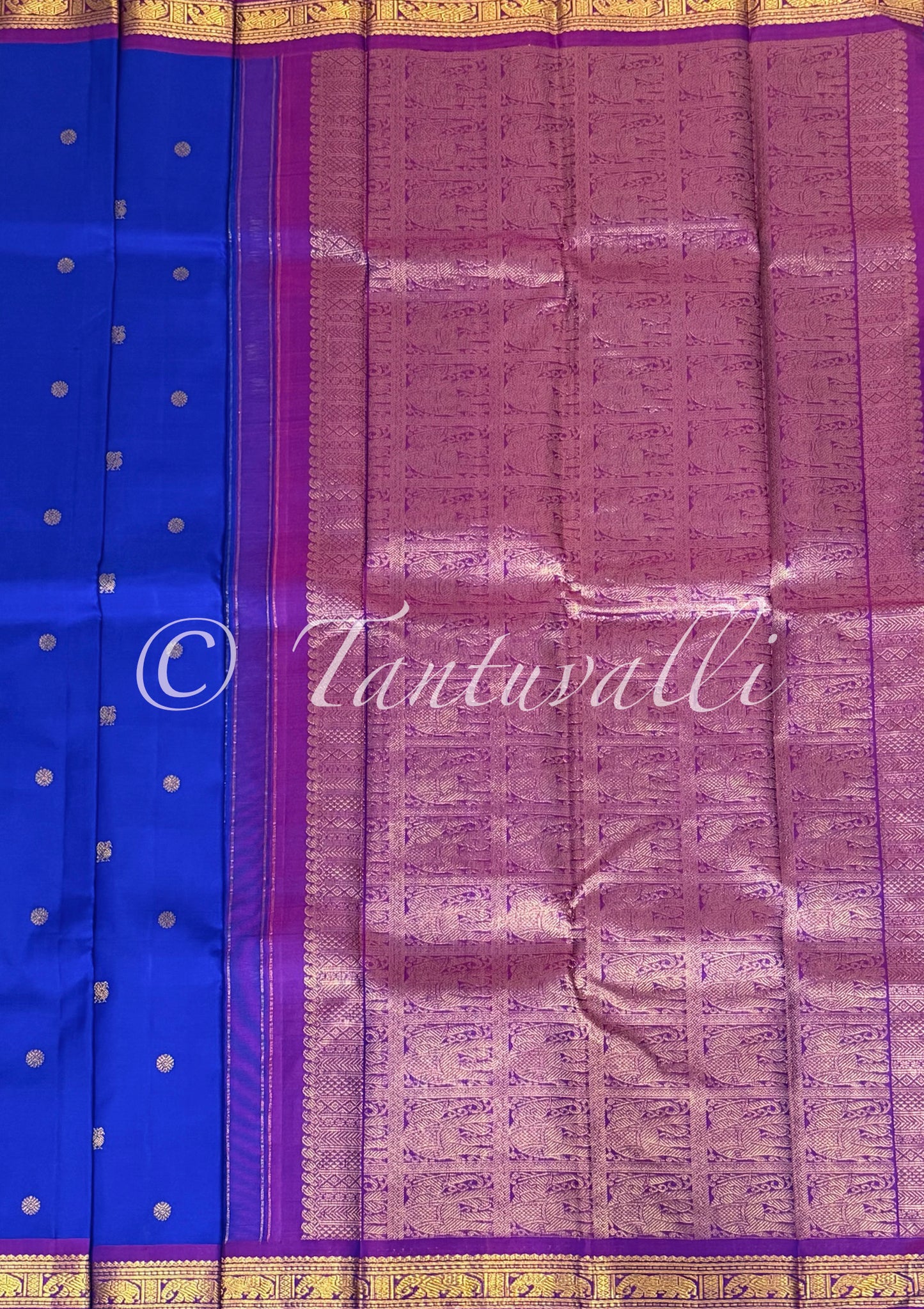 MS Blue with Small Purple Korvai