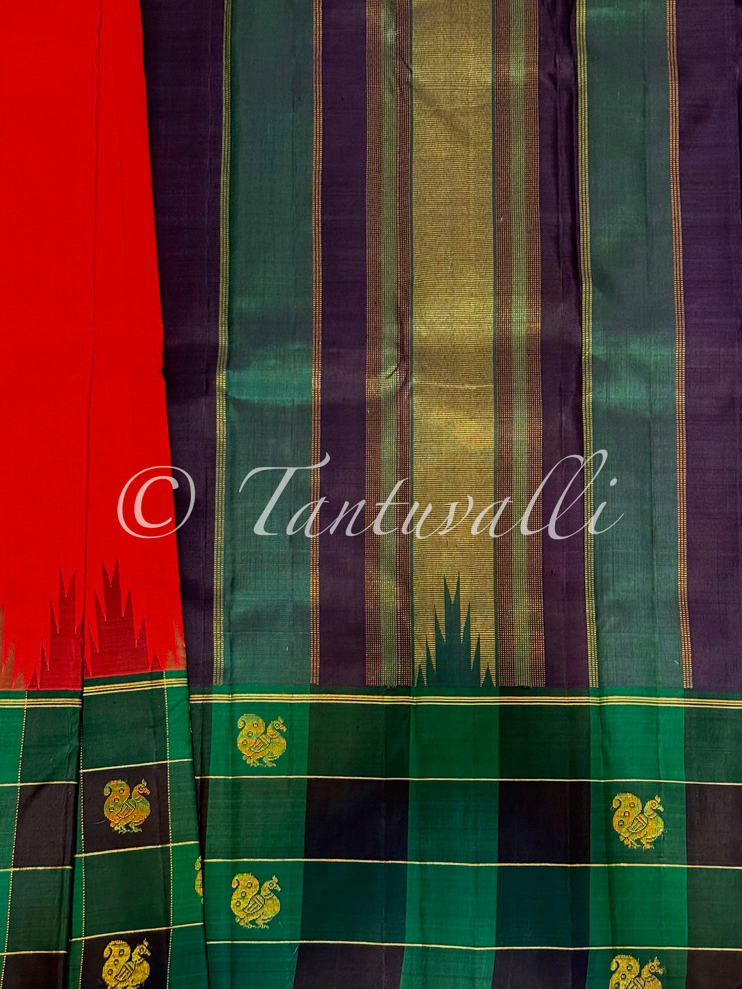 Chili Red with Dark Green and Black Big Checks