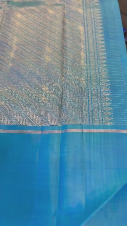 Ms blue with Mayilkazhuthu Korvai